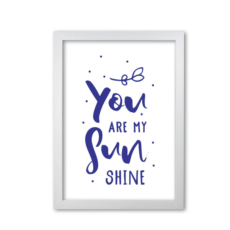 You are my sunshine navy modern fine art print