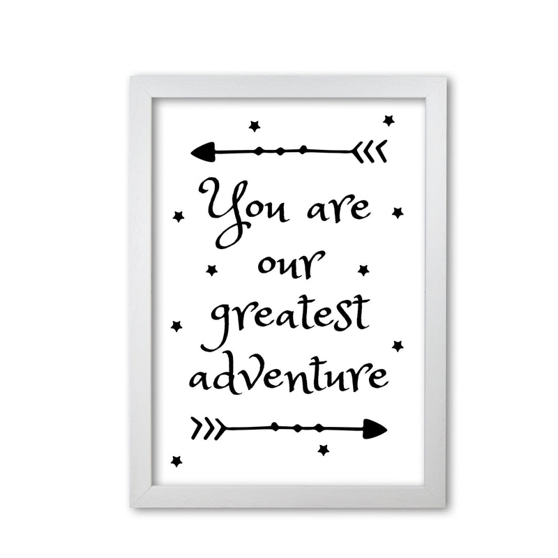 You are our greatest adventure black modern fine art print