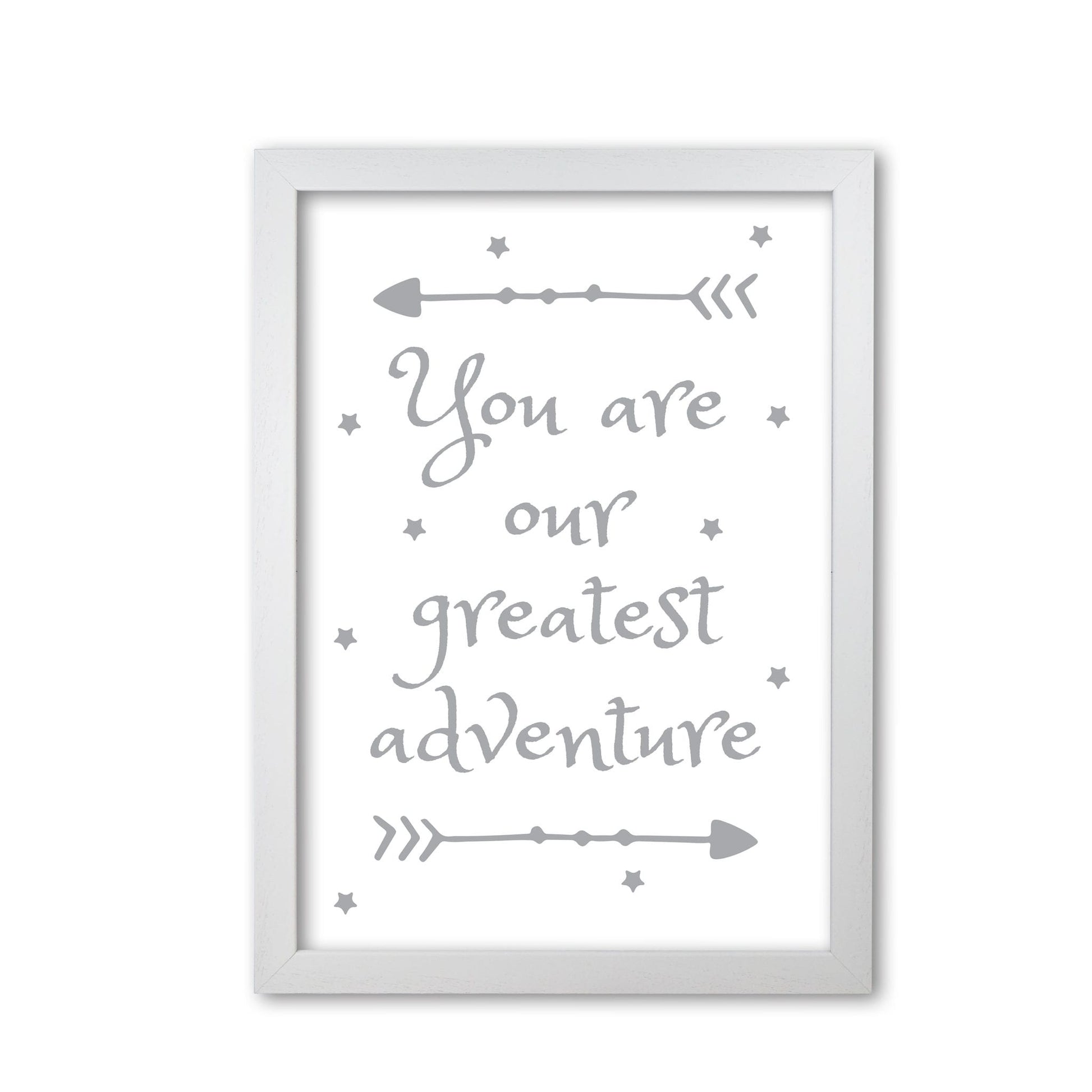 You are our greatest adventure grey modern fine art print