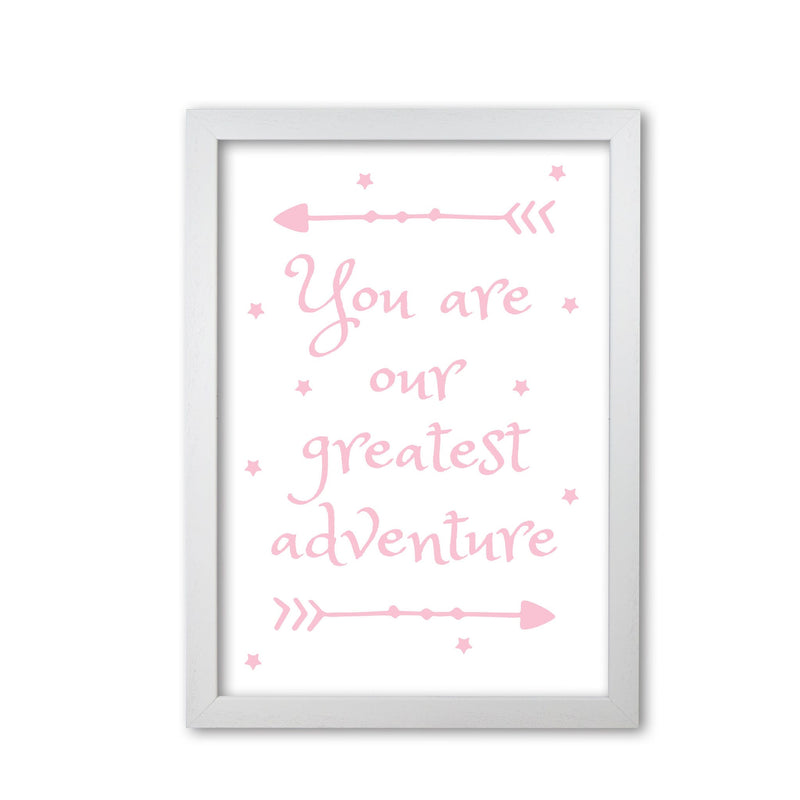 You are our greatest adventure pink modern fine art print