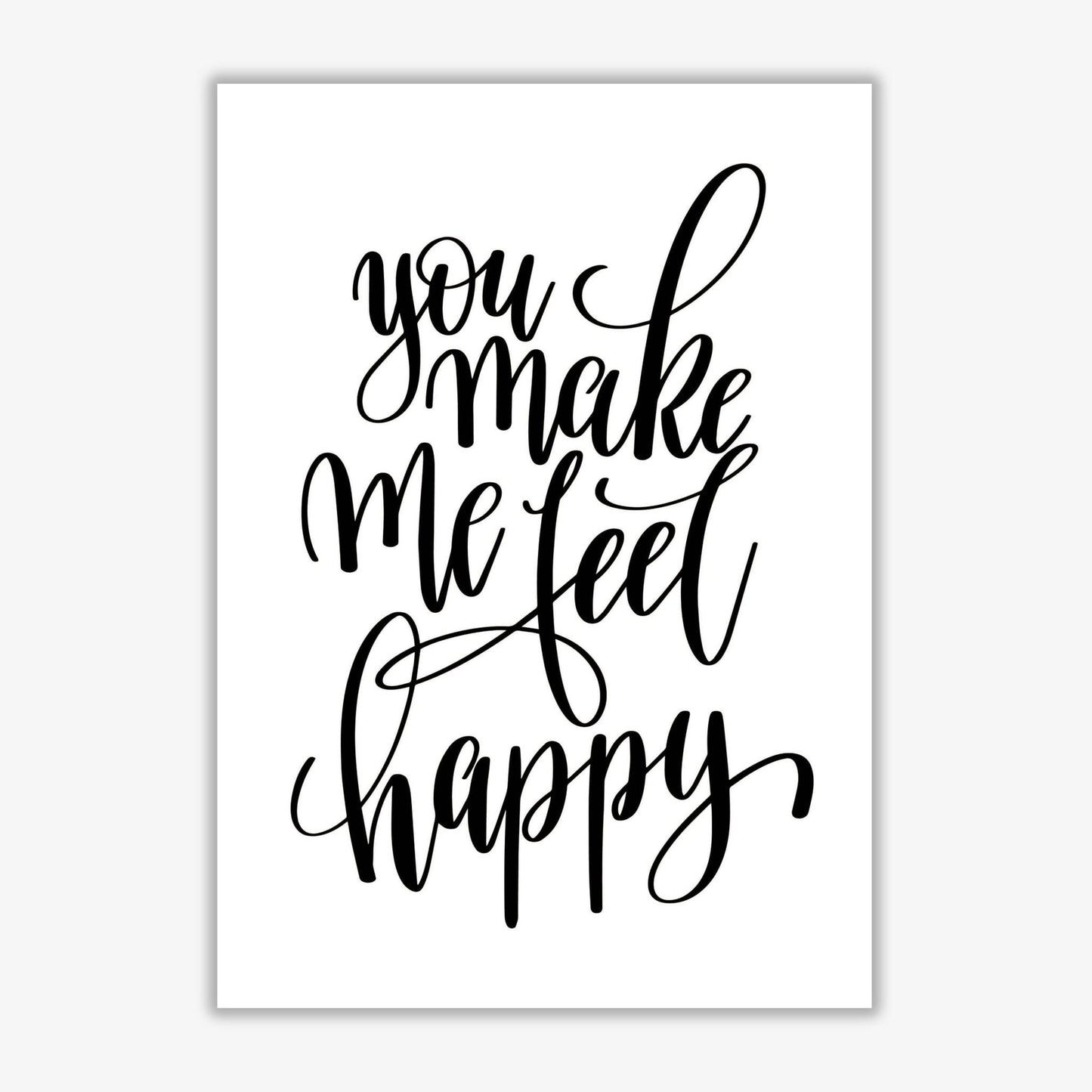 You make me feel happy modern fine art print